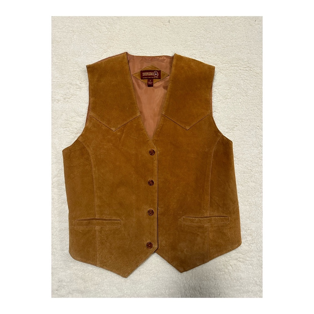 Vintage 1980s Sheplers Western Vest Leather S/80's Leather
Vest